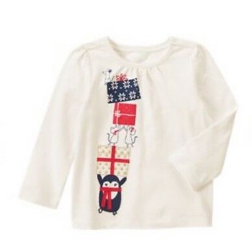 Gymboree Hoho Shop Penguin Winter Gift shirt